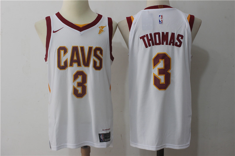 Men Cleveland Cavaliers 3 Thomas White NBA Jerseys